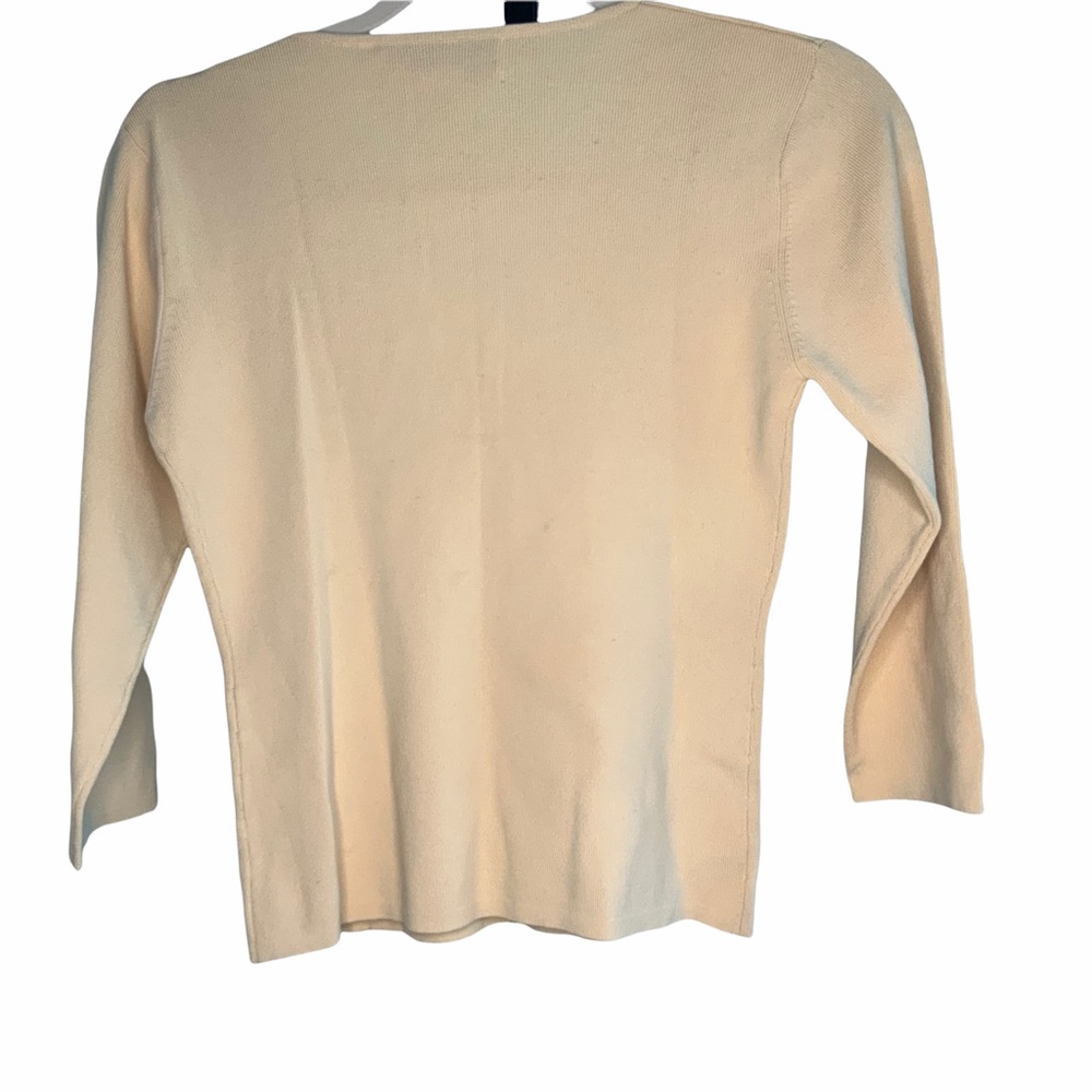 Joseph A. Sweater Pullover Tan Feather design M Southwestern - Picture 5 of 5